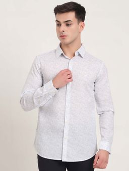JadeBlue - Blue Printed Slim Fit Shirt