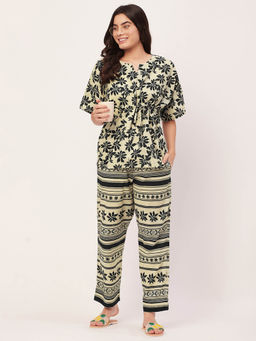 Moomaya - Sleepwear Cotton Night Suit - Yellow (Set of 2)