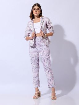 SHOWOFFFF - Women Lavender Printed Co-Ord (Set of 2)