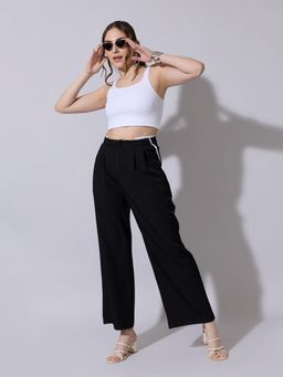 SHOWOFFFF - Edition Womens Black Pleated Trousers