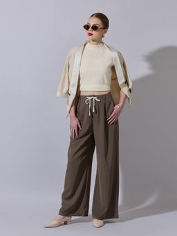 SHOWOFFFF - Edition Womens Brown Loose Fit Formal Trousers