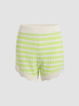 Cider - Striped Pattern Knit Shorts