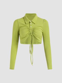 Cider - Cozy Green Solid Top with Pant (Set of 2)