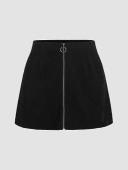 Cider - Corduroy Zip Up Short Skirt Curve & Plus