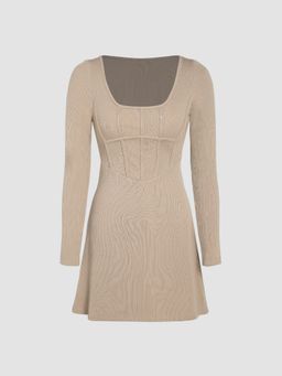 Cider - Solid Corset Mini Dress