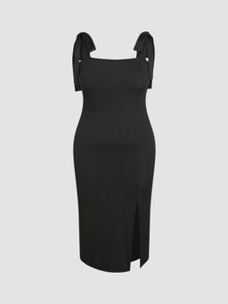 Cider - Split Knotted Mermaid Midi Dress Curve & Plus