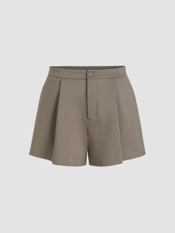 Cider - Wide Leg Pleated Pocket Shorts Curve & Plus