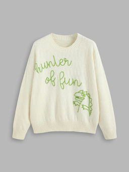Cider - Wool Blend Dinosaur Graphic Sweater