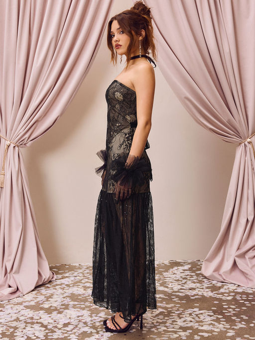 silk lace dress white Cumulus Silk/Lace Dress
