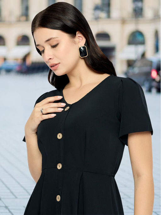 knee length dresses for ladies Omnes Riviera Satin Midi Dress main image 0