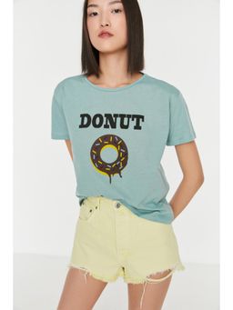 Trendyol - Women's Comfortable Blue T-shirts