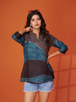 KAFTANIZE - Multi-Color Abstract Bohemian Printed Kurti
