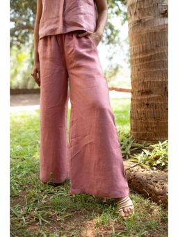 Creatures of Habit - Linen Oversized Pants-Vintage Pink