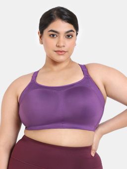 Zivame - True Curv High Impact Quick Dry Sports Bra - Sunset Purple
