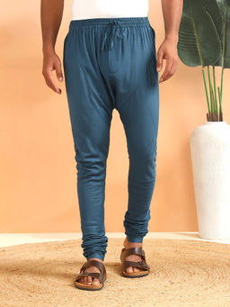 Fabindia - Blue Viscose Silk Churidar