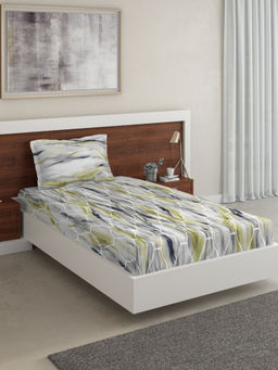 Ddecor Live Beautiful - DDECOR - Hazzel 150TC 100% Cotton Single Bedsheet with 1 Pillow Covers, Gray