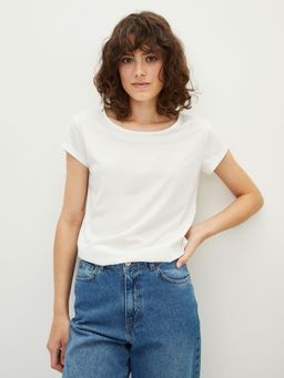 LC WAIKIKI - Casual Knit T-shirt Off White