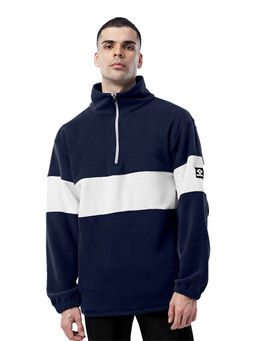 Shrey - Elite Oversized Polar Fleece Navy Blue Sweatshirt