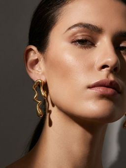 Niska - Women Gold Fusion Drops & Danglers Pair of Earrings