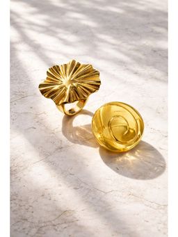 Niska - Women Gold Fusion Rings (Pack of 2)