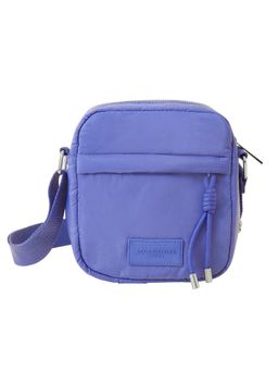 Accessorize London - Womens Blue Recycled Nylon Messenger Sling Bag