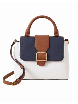 Accessorize London - Womens Faux Leather Multi Colourblock Handheld Satchel Sling Bag