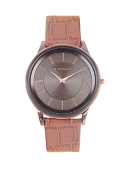 Giordano - Formal Analog Watch for Mens Elegant Brown Dial Style Water Resistant Casual Watch
