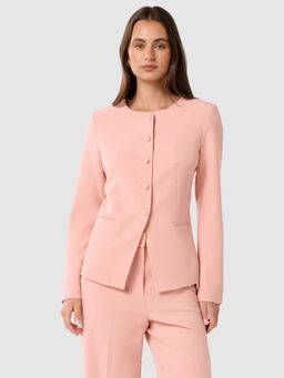 Forever New - Goldie Round Neck Pink Blazer