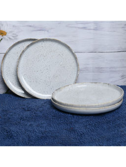 MESA - White Urban Serving Plate Set of 4 Quartzo Branco