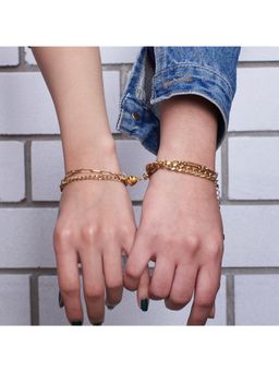 Salty - Love Lock Heart Couple Bracelets (Pack of 2)