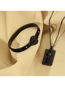Salty - Black Lock and Key Love Jewellery Set (Pack of 2)