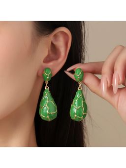 Salty - Earthy Enamel Luxury Gold Drop Earrings