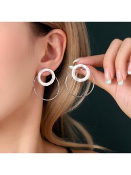 Salty - Veracity Round Silver Drop Earrings