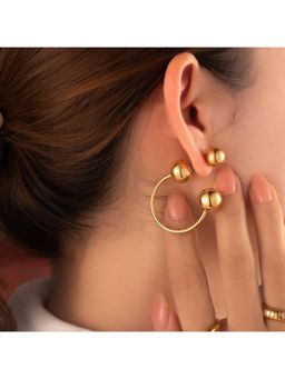 Salty - Gold Halo Drop Earrings