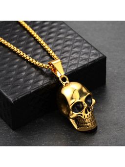 Salty Alpha - Night King Golden Skull Pendant Chain