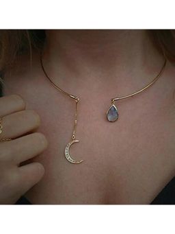 Salty - Cresent Waterdrop Necklace