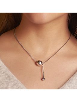 Salty - Ball Drop Silver Necklace