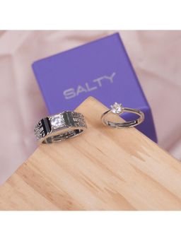 Salty - Unity Solitaire Couple Rings (Pack of 2)