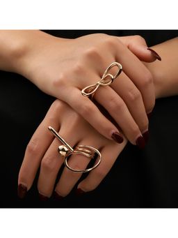 Salty - Funked-Up Gold Stack Rings (Pack of 3)