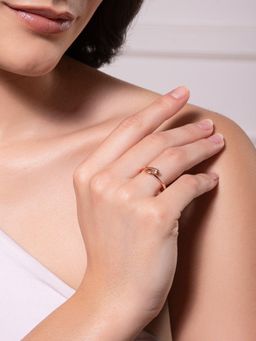 Salty - Rose Gold Hug Promise Ring - Adjustable - Anti Tarnish