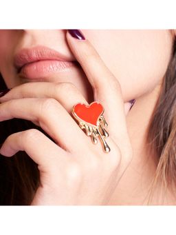 Salty - Burning Red Heart Ring