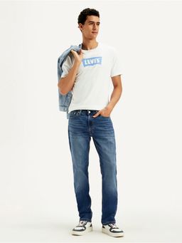 Levi's - Mens 511 Blue Slim Fit Mid Rise Jeans