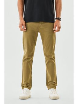 Snitch - Olive Slim Fit Casual Jeans for Men