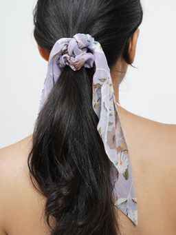 Joker and Witch - Joker & Witch Carya Purple Florall Scarf Scrunchie