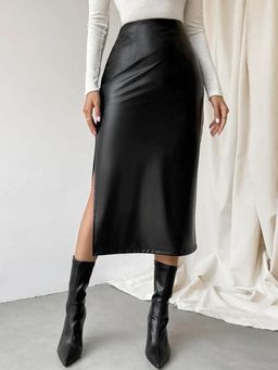 Miakee - Black Solid Skirt