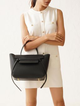 Carry City - Cici Large In Pure Leather Black Women Handheld Hand Bag