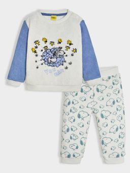 Mi Arcus - Peanuts Printed Full Sleeves Sweatshirt with Pyjama for Kids (Set of 2)