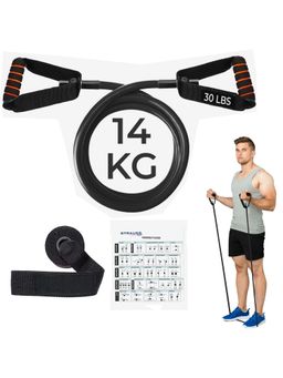 Strauss - Single Resistance Tube with Foam Handle Bag and Door Knob - Blue