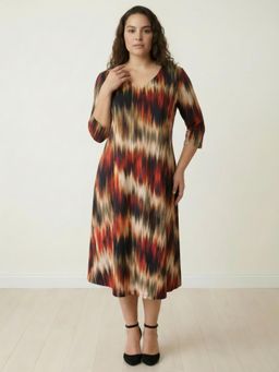 Amydus - Multi-Color Polyester Printed Dress