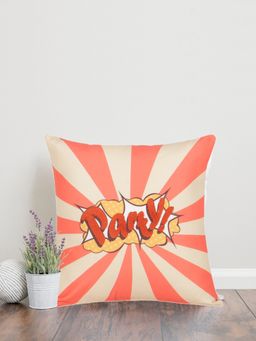 Sivya by Home - Pink & White Printed Abstract 14X14 Cushion Cover